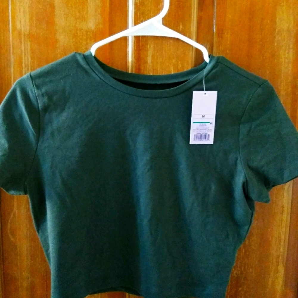 Army green Crop Top